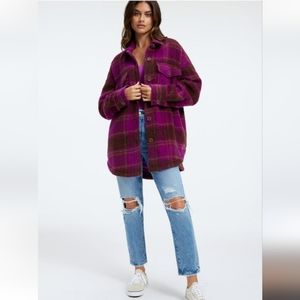 Good American plaid shacket size 3/4 L/XL